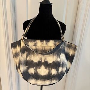 Wandler Black and White Tie-Dye Tote